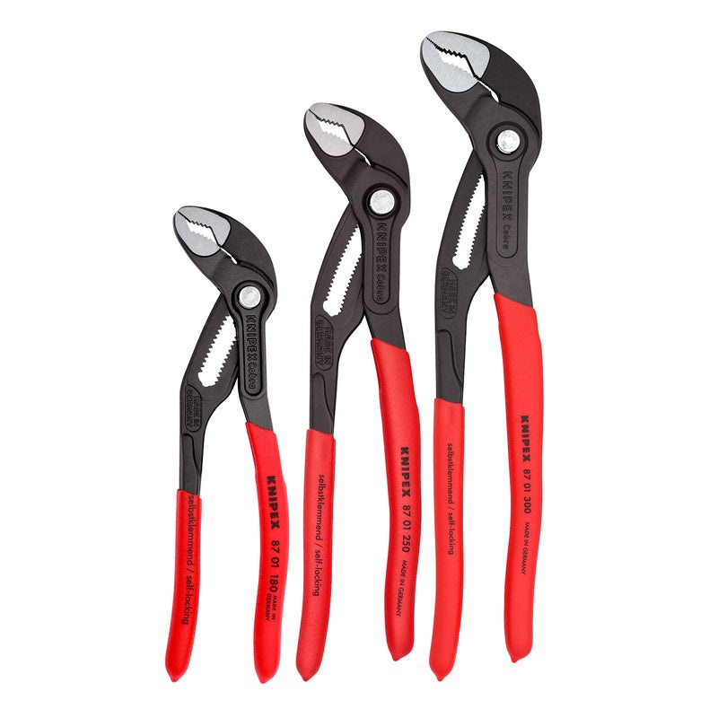 KNIPEX 3-Piece Cobra Pliers Set (7, 10, & 12)