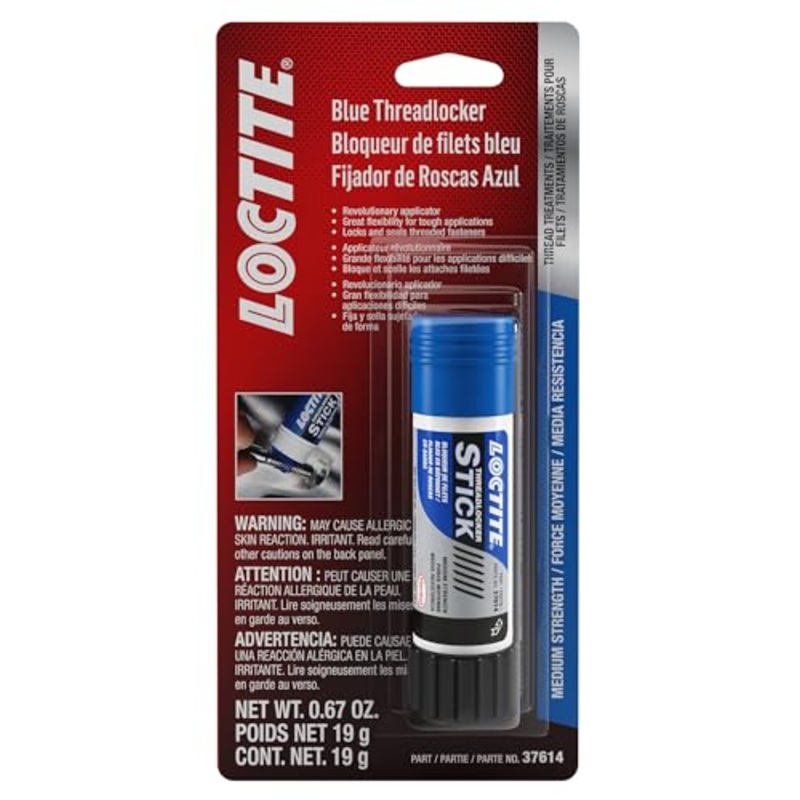 Loctite 248 Automotive Threadlocker Wax Glue Stick Blue  Medium Strength Thread Lock, All Purpose, No Drip, Works on All Metals  19 g, 1 Pack