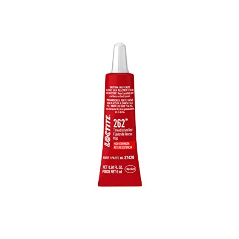 LOCTITE 262 Automotive Threadlocker Red  High Strength, High-Temp Thread Lock, Permanent, Oil Tolerant, General Purpose - 6 ml, 1 Pack