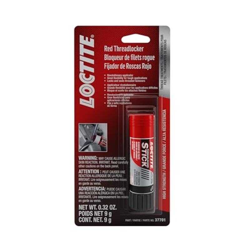 Loctite 268 Threadlocker Red Glue Stick - High Strength Thread Lock, High Temp, Heavy-Duty Applications, Works on All Metals - 9 g, 1 Pack