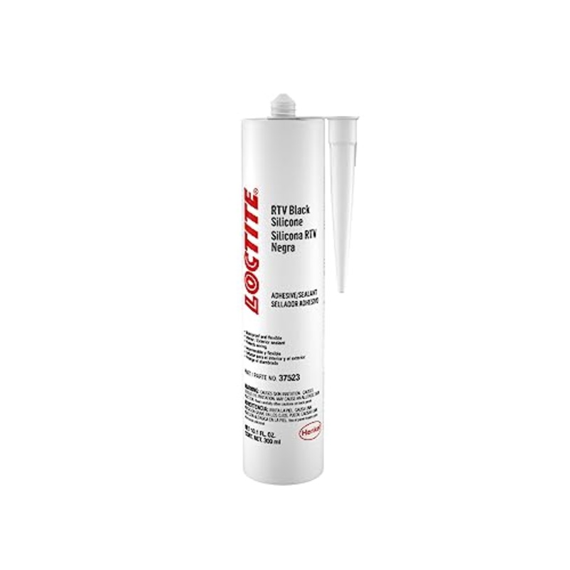 LOCTITE RTV Black Silicone Adhesive Sealant for Automotive: Waterproof, Flexible, Protects Wiring, For Glass, Metal, Plastics | Black, 300 ml Tube (PN: 495315)