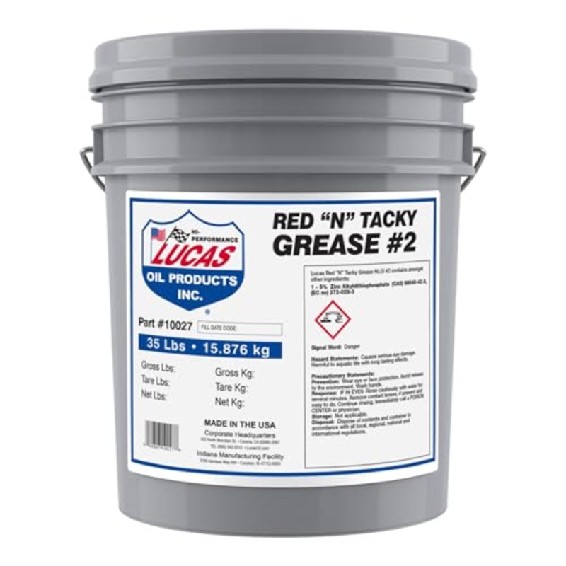 Lucas Oil 10027-Pk1 Red 'N' Tacky Grease 35 Lb