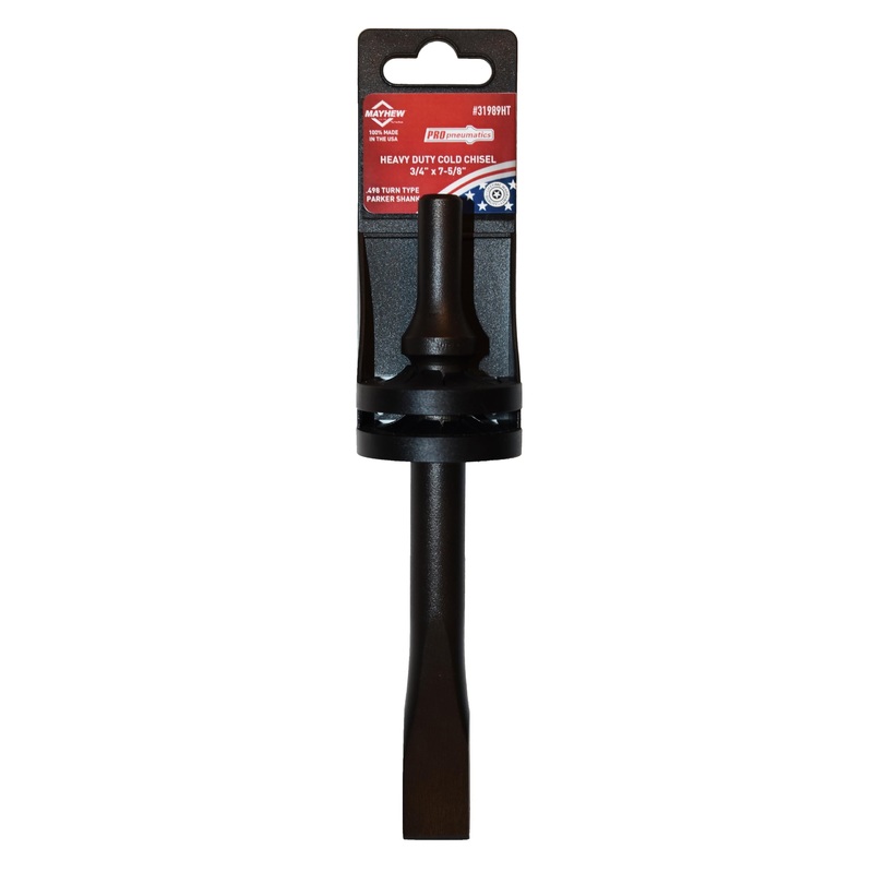 Mayhew Tools 31989HT Pneumatic Cold Chisel, 3/4" x 6" Hang Tag, Black Oxide Finish