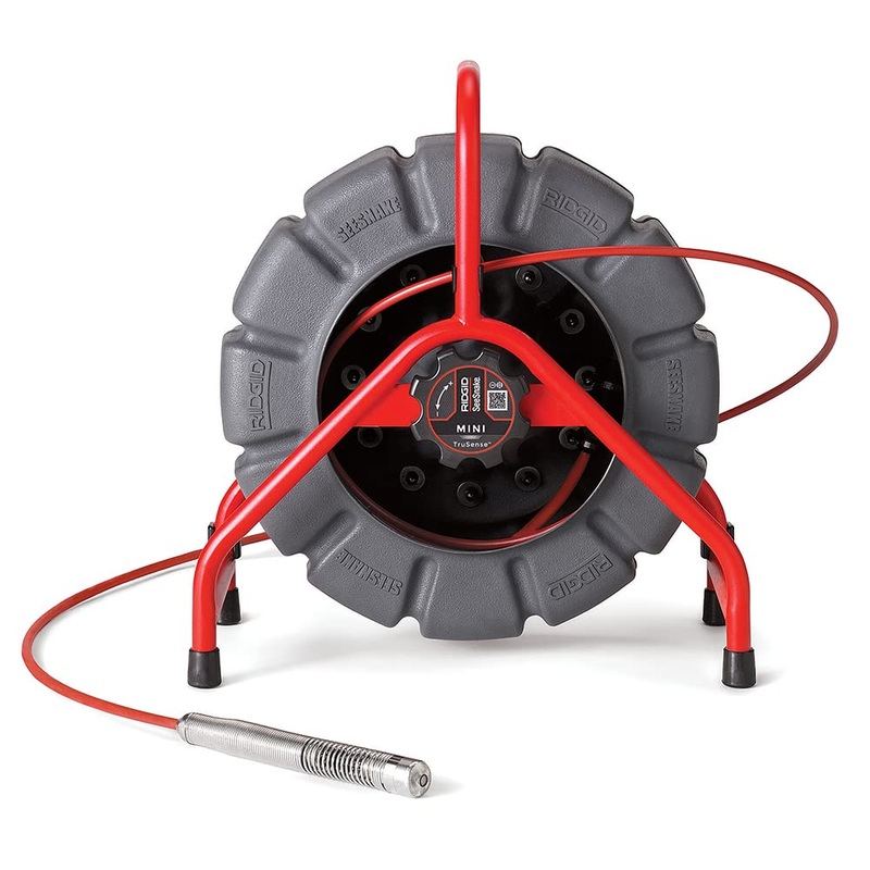 RIDGID 63628 200' Mini SeeSnake Self Leveling TruSense Sewer Camera Reel, Sewer Inspection