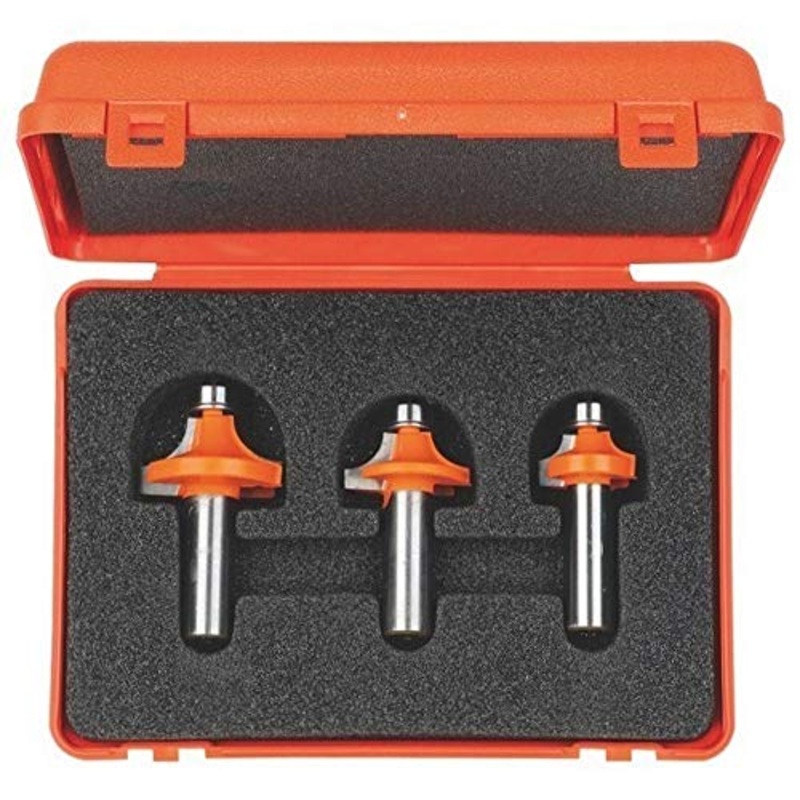 CMT 838.501.11 3-Piece Roundover Bit Set, 1/2-Inch Shank, Carbide-Tipped