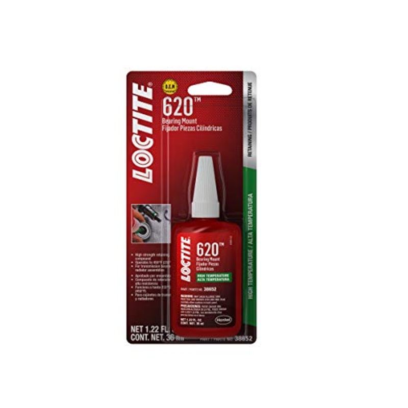 Loctite 620 Automotive Bearing Mount Retaining Compound  High Strength, High-Temp, High Viscosity, for Cylindrical Assemblies - 36 ml, 1 Pack