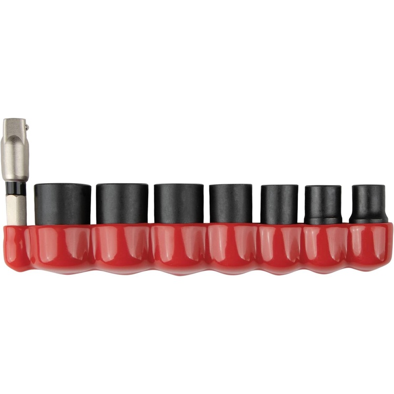 Makita E-01694 - Impact XPS 8 Pc. 1/4" Drive 6-Point Metric Impact Socket Set w/ Standard Socket Adapter