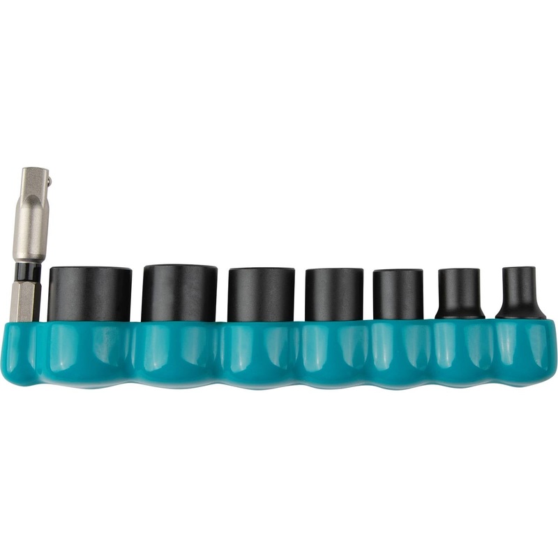 Makita E-01703 - Impact XPS 8 Pc. 1/4" Drive 6-Point SAE Impact Socket Set w/ Standard Socket Adapter