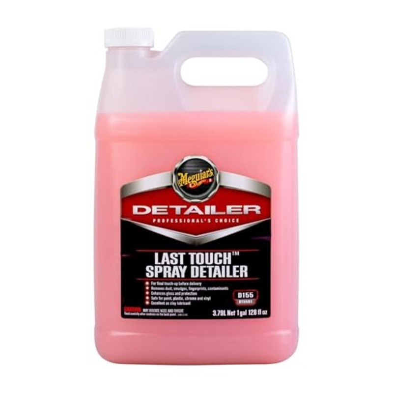 Meguiar's D15501 Last Touch Spray Detailer, Great for Use as Clay Lubricant, creates a Showroom Shine, Removes Dust, Smudges, Fingerprints and More, Versatile Use and Enhances Protection, 1 Gallon