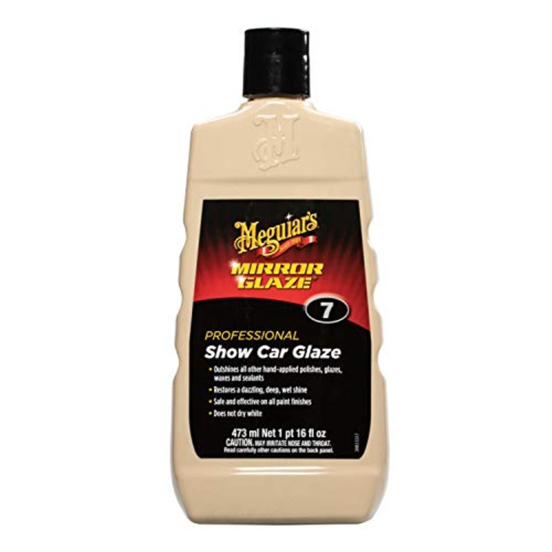 Meguiar's M716 Mirror Glaze Show Car Glaze, Exceptional Polish Restores a Deep Wet Shine - 16 Oz Bottle