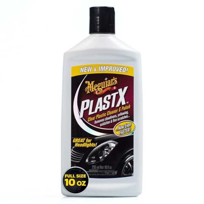 Meguiar's PlastX Clear Plastic Cleaner & Polish - Revive Cloudy, Hazy, and Lightly Scratched Plastics, Restore Clarity - 10 Oz