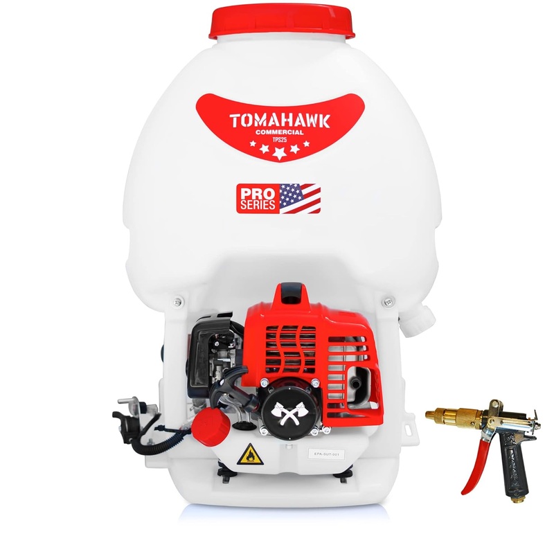 Tomahawk 5 Gallon Gas Power Backpack Sprayer 450 PSI Pump Garden Spraying