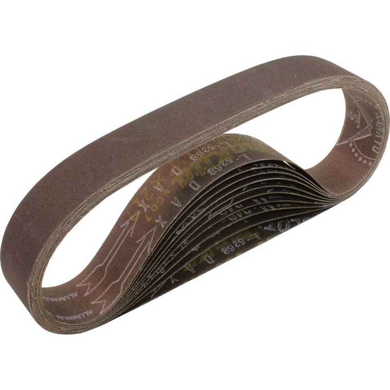 1-1/8 in. x 21 in. 180-Grit Abrasive Belt (10-Pack)
