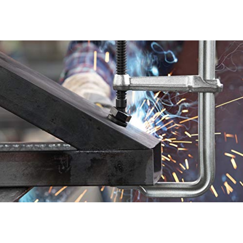 BESSEY SQ-12, 12 In., 2660 Nominal Clamping Force, All Steel clamp, Heavy duty pad