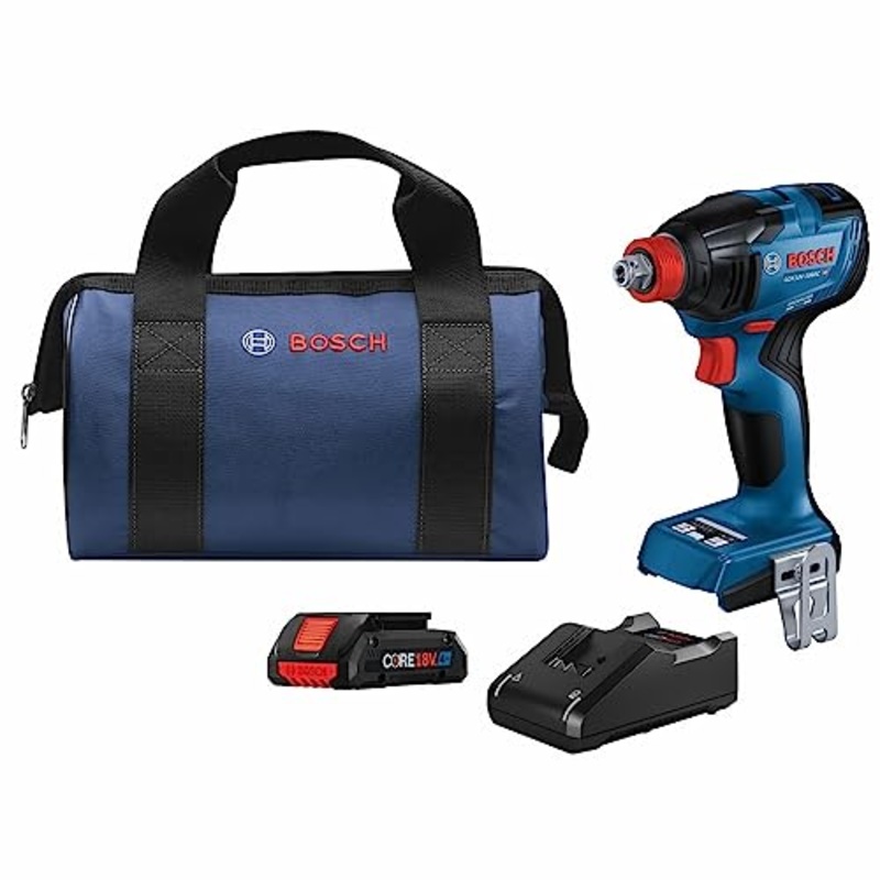 BOSCH GDX18V-1860CN 18V Connected-Ready Two-In-One 1/4 In. and 1/2 In. Bit/Socket Impact Driver/Wrench