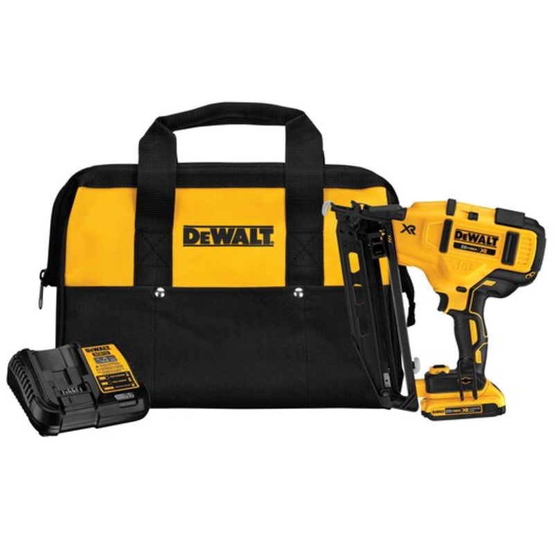 DeWALT (DCN660D1) 20V MAX 16-Gauge Angled Cordless Finish Nailer Kit