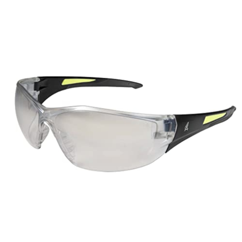 Edge SD111AR-G2 Delano G2 Wrap-Around Safety Glasses, Anti-Scratch, Non-Slip, UV 400, Military Grade, ANSI/ISEA & MCEPS Compliant, 5.04" Wide, Black Frame / Anti-Reflective Clear Lens