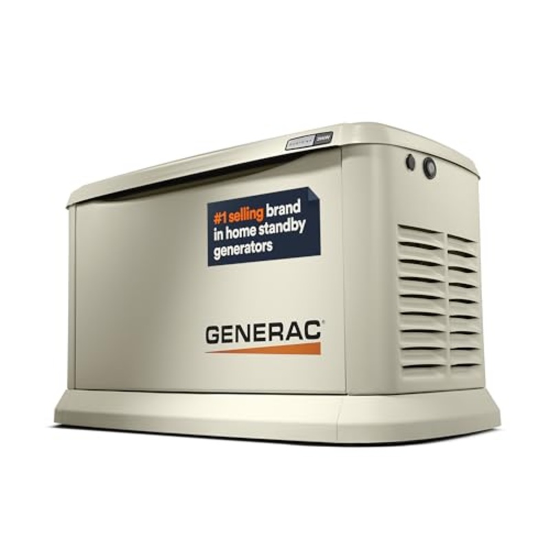 Generac Guardian 26kW Home Standby Generator, Durable All Aluminum, WiFi Enabled with G-Force Engine, Easy to Use, Whole House Power Backup, Smart Outage Solution - Bisque