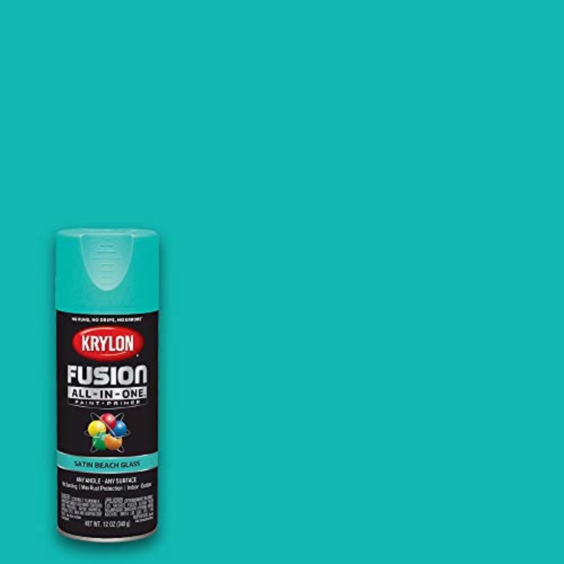 Krylon Fusion All-In-One Adhesive Spray Paint for Indoor/Outdoor Use, 12 oz, Beach Glass