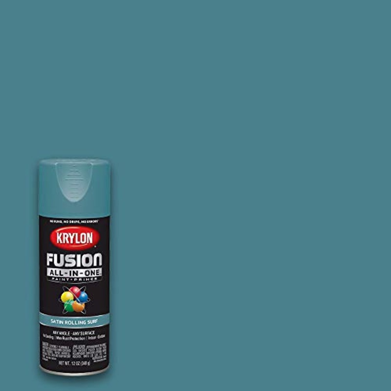 Krylon Fusion All-In-One Adhesive Spray Paint for Indoor/Outdoor Use, 12 oz, Rolling Surf