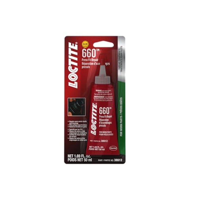LOCTITE 660 Automotive Press Fit Repair  High Strength, Quick Cure, for Worn Parts, Prevents Loosening and Leakage - 50 ml, 1 Pack