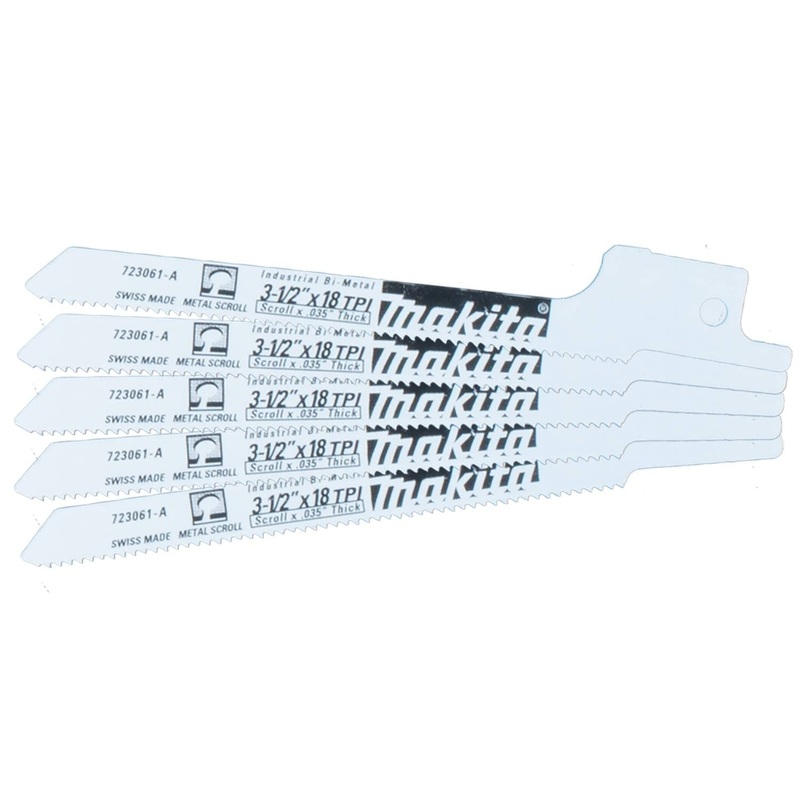 Makita 3-1/2 in. Metal Cutting Recipro Saw Blade, 18TPI, 5/pk