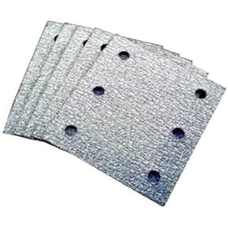 Makita 742520-A Pack of 5 Hook & Loop 6-Hole Sanding Sheets, 80 Grit
