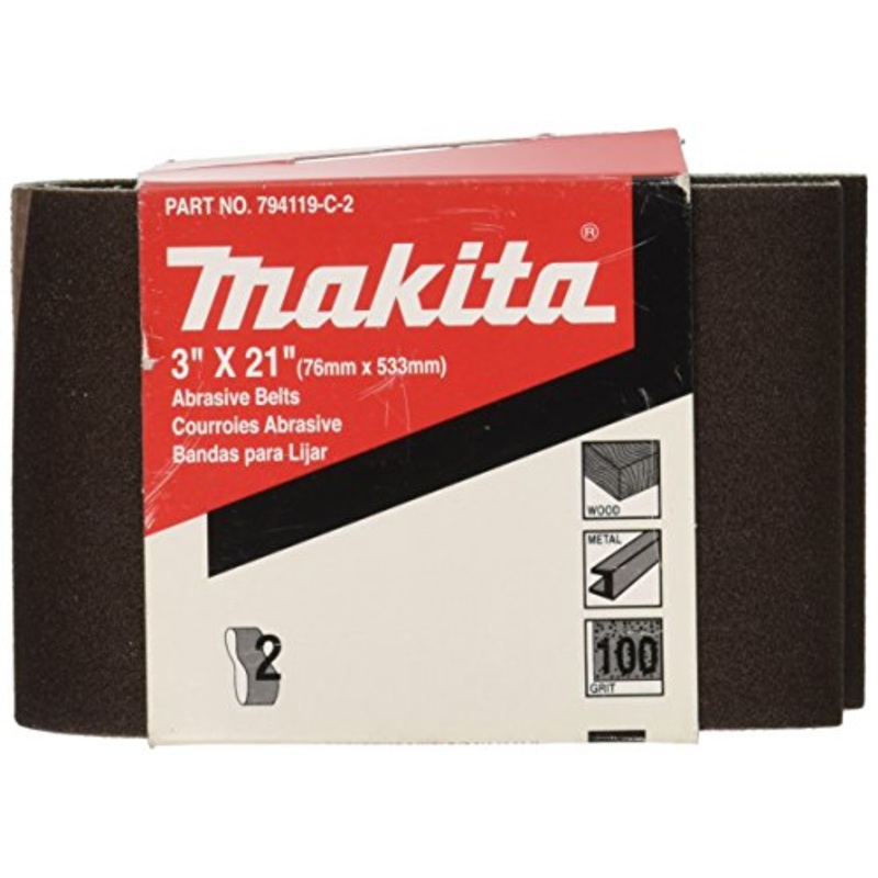 Makita 794119-F-2 No 40 3 by 21-Inch Abrasive Belt, 2-Pack
