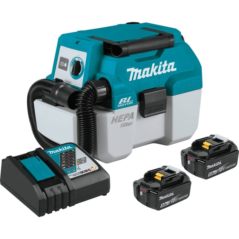 Makita (XCV11T) 18V LXT 2 Gallon HEPA Portable Wet/Dry Dust Extractor/Vacuum Kit