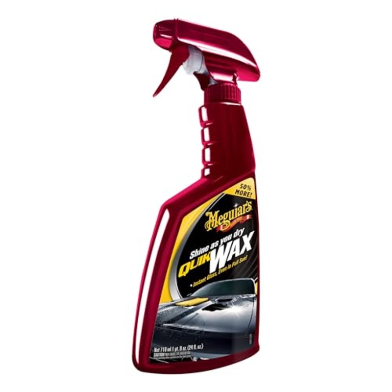 Meguiar's A1624 Quik Wax - Easy-to-Use Spray Wax for Gloss, Shine & Protection - Wet or Dry Use, 24 Oz.
