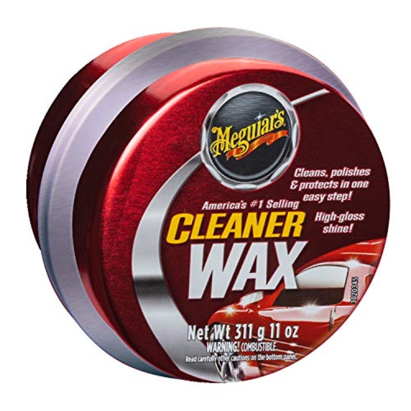 Meguiar's Cleaner Wax, Easy-to-Use Paste Wax that Removes Light Defects, Protects Single Stage Paint/Clear Coat, and Leaves a Glossy Shine in One Step, 11 Oz