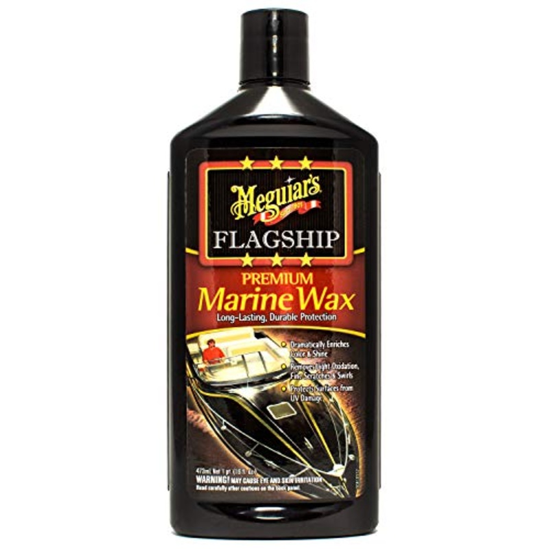 Meguiar's Flagship Premium Marine Wax M6316 - Synthetic RV and Boat - Durable Fiberglass and Gel Coat Protection for a Long-Lasting Shine - Professional-Grade with UV Protection, 16 Oz Liquid