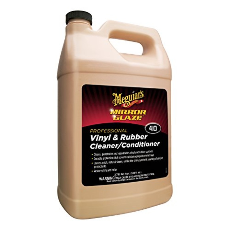 Meguiar's M40 Mirror Glaze Vinyl & Rubber Cleaner & Conditioner, 1 Gallon (Packaging May Vary)