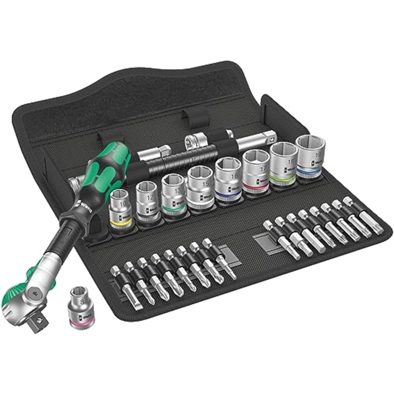 Wera Tools 8100 SB 6 SPEED 3/8 29 PC 3/8" DRIVE METRIC