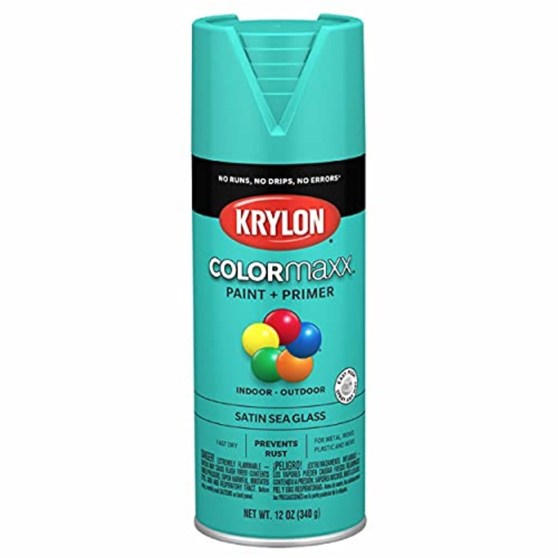 12 oz Krylon K05576007 Sea Glass COLORmaxx Paint & Primer Spray Paint, Satin