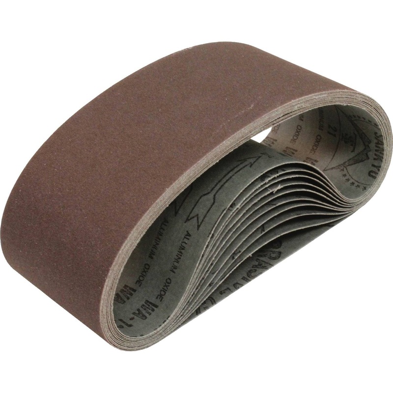 3 In. x 18 In. Abrasive Belt, 120 Grit, 10/pk
