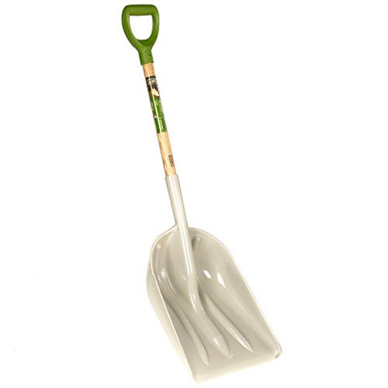 AMES 2682700 Poly Scoop with Hardwood Handle and D-Grip, 46-Inch, Brown