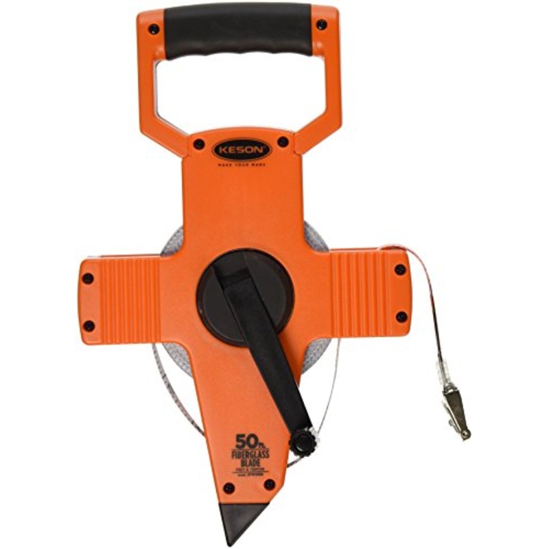 Keson OTR1050 Open Reel Fiberglass Tape Measure Reel (Graduations: 1/10, 1/100), 50-Foot