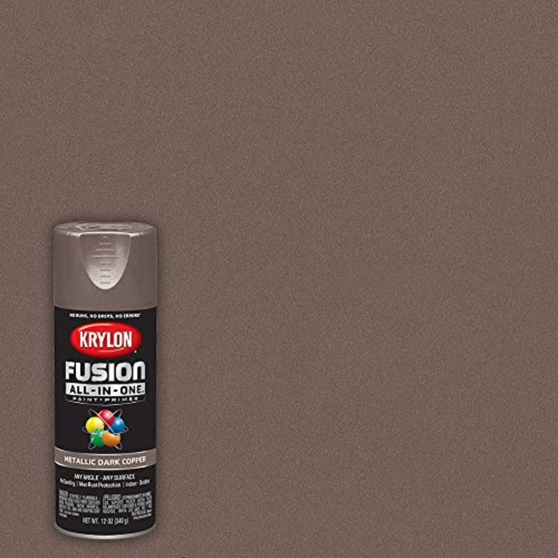 Krylon Fusion All-In-One Adhesive Spray Paint for Indoor/Outdoor Use, 12 oz, Dark Cooper