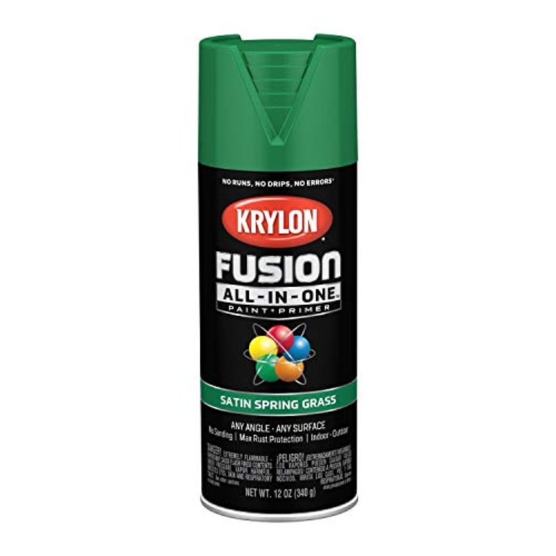 Krylon Fusion All-In-One Adhesive Spray Paint for Indoor/Outdoor Use, 12 oz, Spring Grass