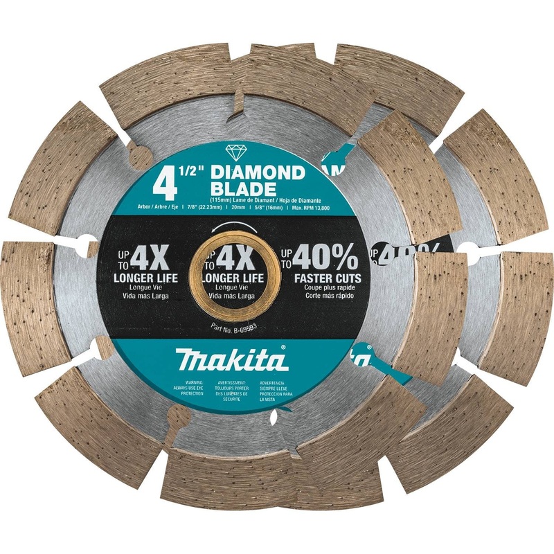 Makita B-69602 - 4-1/2" Diamond Blade, Segmented, General Purpose, 2/pk