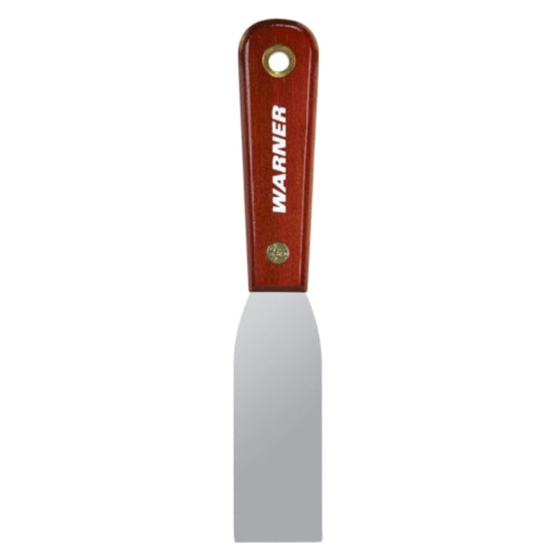 Warner 1-1/2" Flex Putty Knife, Carbon Steel, Rosewood Handle, Multicolor