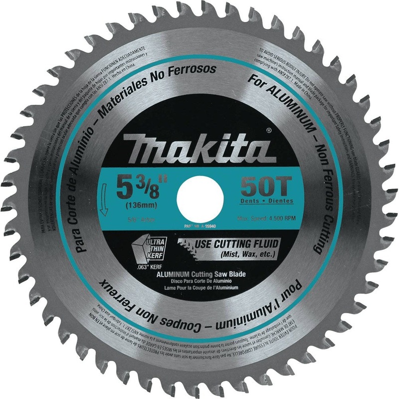 5-3/8 in. 50T Carbide-Tipped Saw Blade, Aluminum