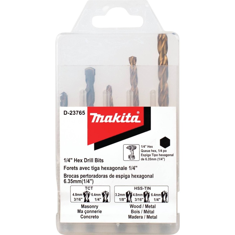 Hex Shank Drill Bit Set (5-Piece)