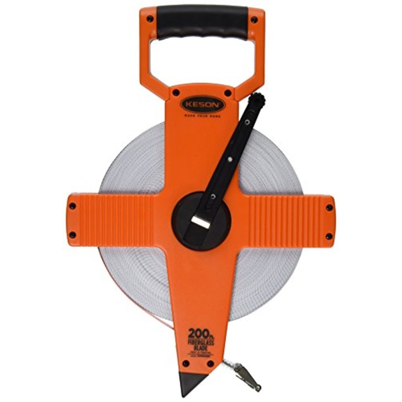 Keson OTR10200 Open Reel Fiberglass Tape Measure Reel (Graduations: 1/10, 1/100), 200-Foot