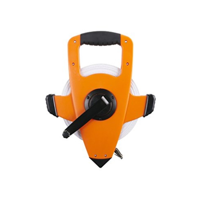 Keson OTRS18M200 Fiberglass Measuring Tape with Double Hook, Speed Rewind (Graduations: ft., in., 1/8 & m, cm, 2mm), 60M / 200-Foot