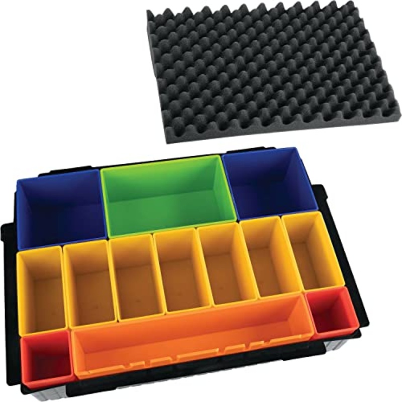 Makita MAKPAC Interlocking Case Insert Tray with Colored Compartments and Foam Lid