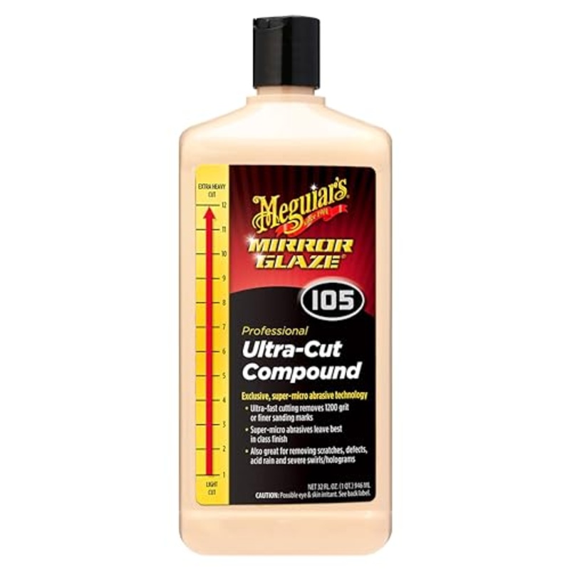 Meguiar's M105 Mirror Glaze Ultra-Cut Compound, 32 Oz
