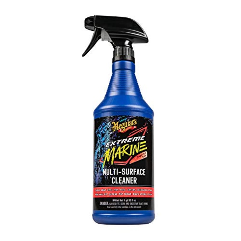 Meguiars Extreme Marine Multi-Surface Cleaner M180332 - Pro Multi-Surface Cleaner for RV and Marine Detailing, Removes Dirt Grime & Stains from Vinyl, Gel Coat, Non Skid, Carpet and More, 32 Oz Spray