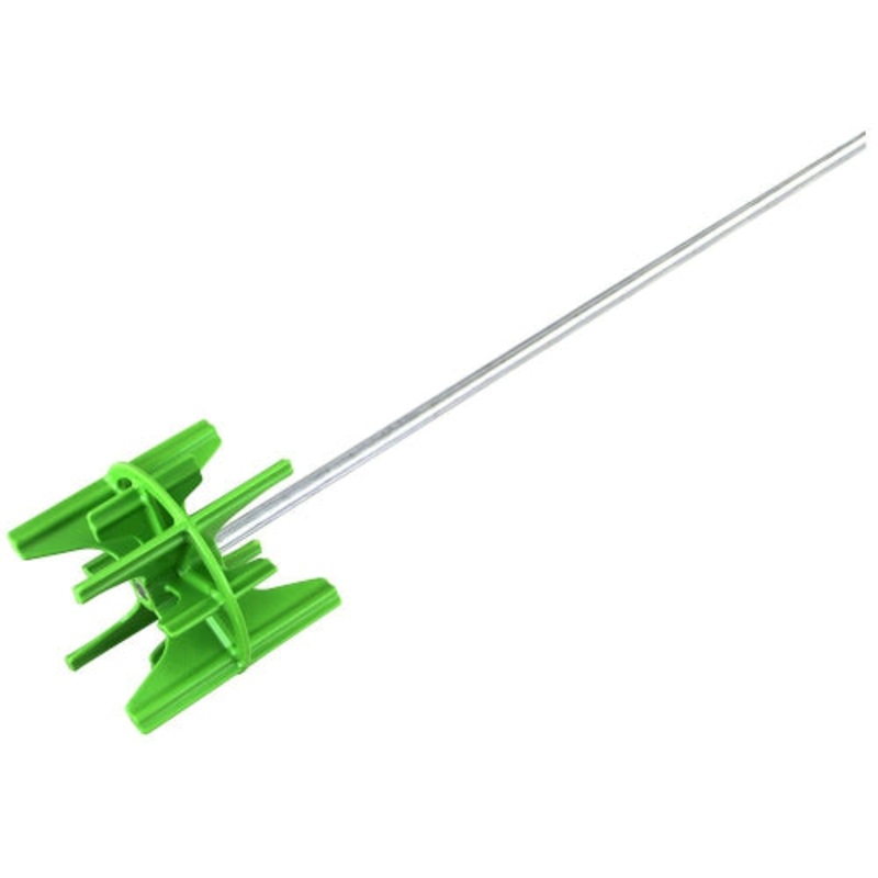 Warner 5-Gallon Plastic Paint Mixer, 15" Round Metal Shaft, Fits 3/8" Drill, 18", Multicolor